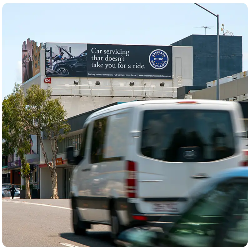 OOH advertising format capturing audience attention in regional Queensland