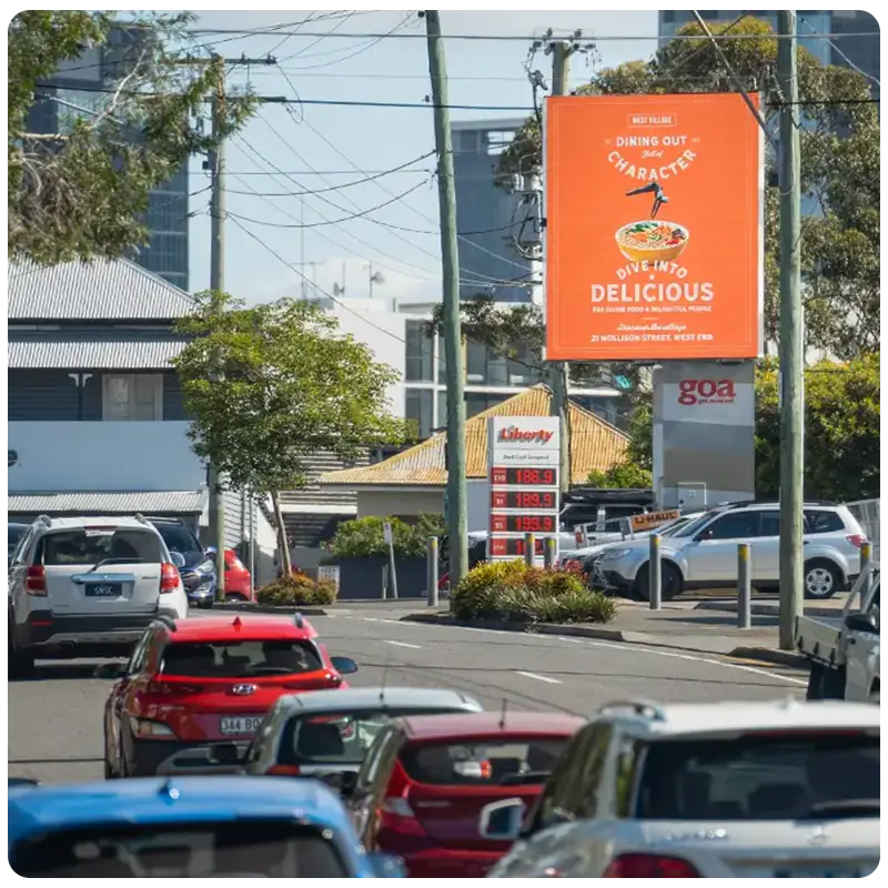 OOH advertising format capturing audience attention in regional Queensland