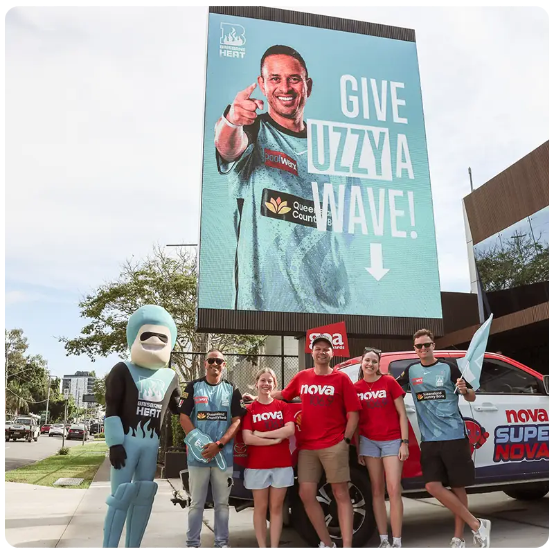 Digital billboard along a major Queensland road promoting local business