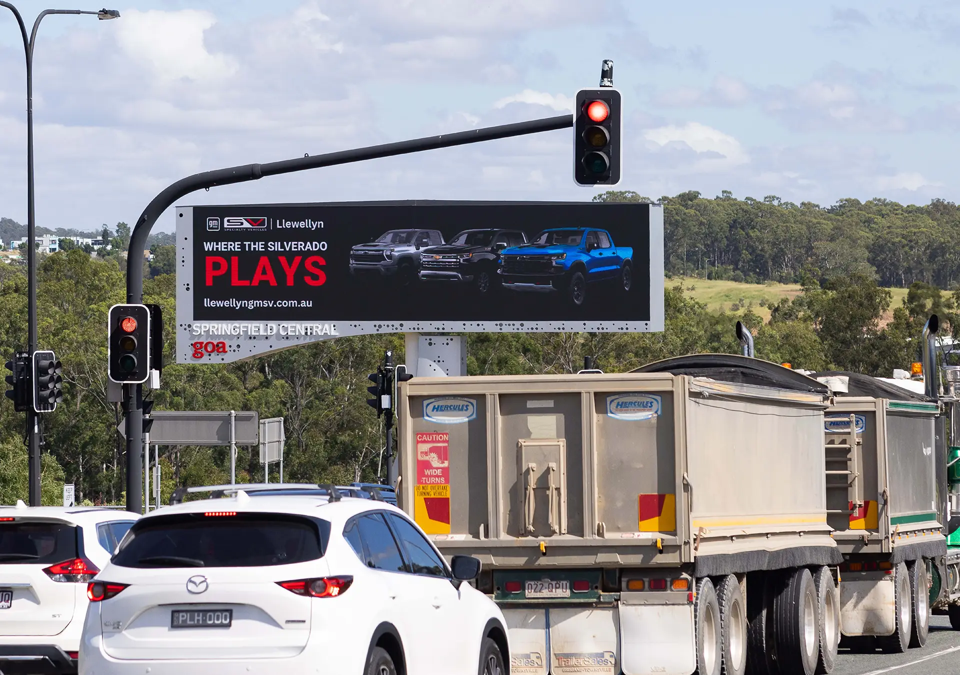 Static billboard placement along high-traffic corridor in QLD